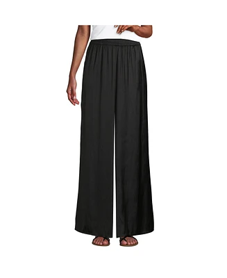 Lands' End Women's Wide Leg Fluid Palazzo Pants