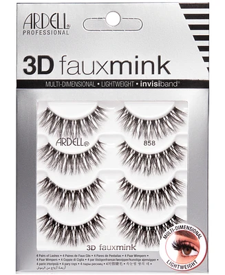 Ardell 3D Faux Mink Lashes #858, 4-Pk.