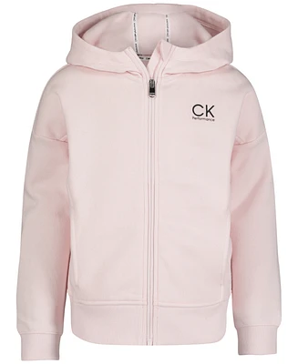 Calvin Klein Big Girls Performance Zip-Up Fleece Hoodie