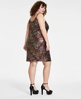 Bar Iii Trendy Plus Sequined Mini Dress, Created for Macy's