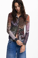 Desigual Women's Long-sleeve T-shirt autumn forest