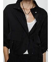 Mango Women's Buckle And Pockets Detail Jacket