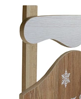 Northlight 24" Let It Snow Wooden Sled Snowman and Snowflakes Wall Sign