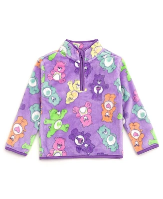 Care Bears Girls Half Zip Drop Shoulder Woobie Sweatshirt to (4 - 14-16)