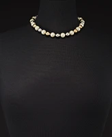 Charter Club Two-Tone Imitation Pearl All-Around Collar Necklace, 16" + 2" extender, Created for Macy's