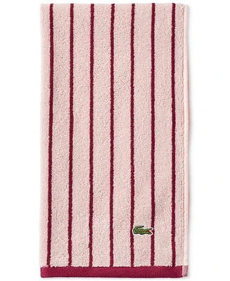 Lacoste Home Centre Mark Cotton Jacquard Stripe Hand Towel, 16" x 30"