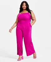 Bar Iii Plus Sleeveless Jumpsuit, Created for Macy's