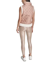 Dkny Sport Women's Quilted Mock Neck Puffer Vest