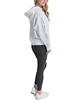 Dkny Sport Women's Rhinestone Logo Fleece Hoodie