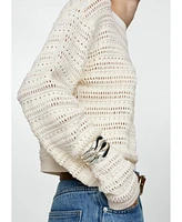 Mango Women's Openwork Knit Sweater