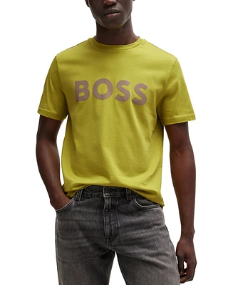 Boss by Hugo Men's Rubber-Print Logo T-Shirt