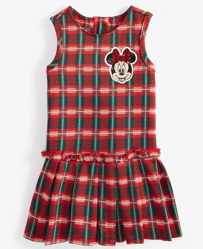 Disney Toddler & Little Girls Minnie Mouse Yarn-Dyed Plaid Dress