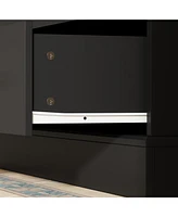 Famapy White Storage Cabinet with 2-Drawers and Anti-dumping Device