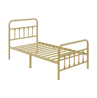 Yaheetech Classic Iron Platform Bed with High Headboard