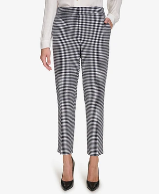 Tommy Hilfiger Women's Gingham Sloane Mid-Rise Ankle Pants