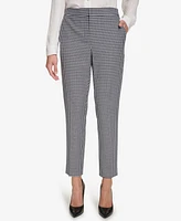 Tommy Hilfiger Women's Gingham Sloane Mid-Rise Ankle Pants