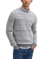 Barbour Men's Stonebeck Classic-Fit Fair Isle Wool Crewneck Sweater