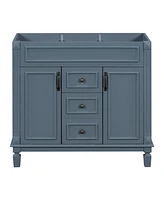 Slickblue 36'' Bathroom Vanity Base Without Sink Top for Customizable Storage Solutions