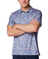Columbia Men's Printed Short Sleeve Performance Polo Shirt