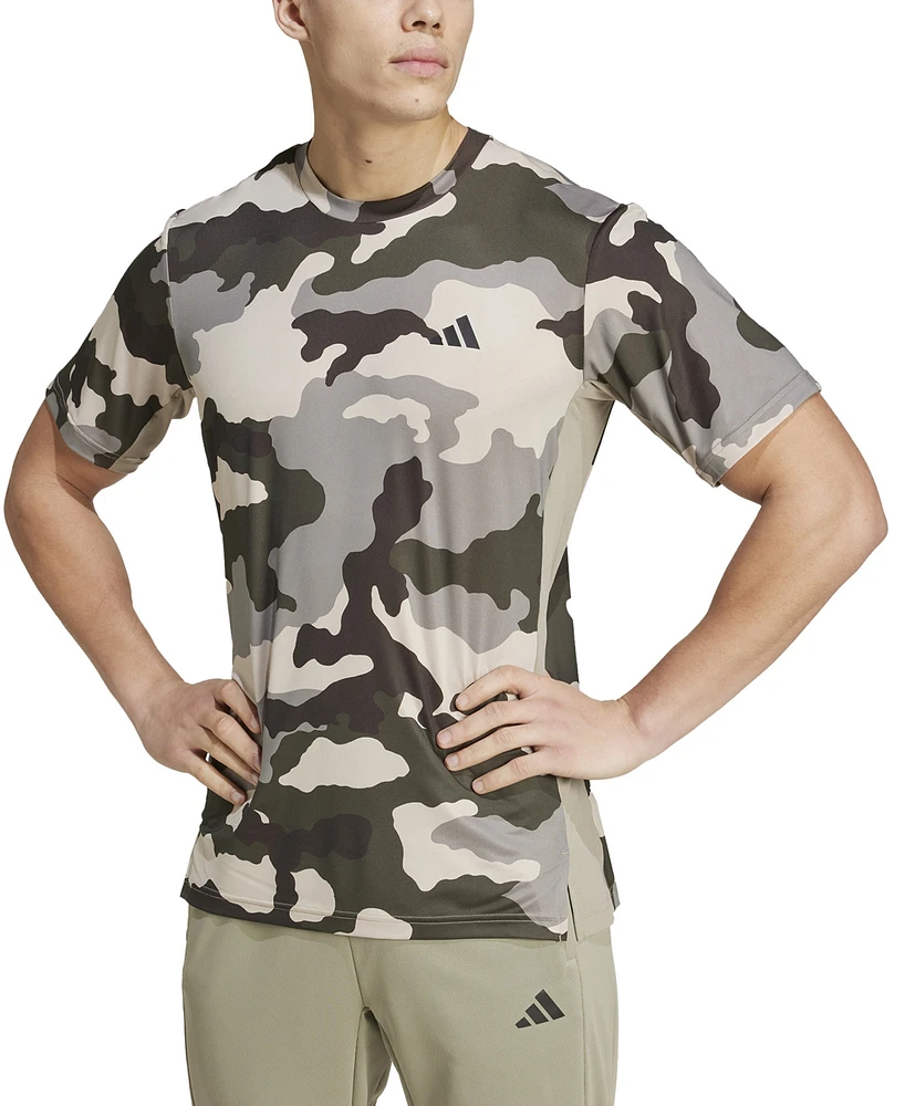 adidas Men's Aeroready Camo-Print Short-Sleeve T-Shirt