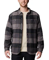 Columbia Men's Windward Ii Snap-Front Sherpa Lined Plaid Shirt Jacket