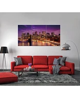 Simplie Fun New York Skyline 3 Piece Acrylic Wall Art (36 H X 72 W)