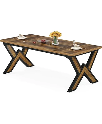 Tribesigns 63" Farmhouse Dining Table for 4