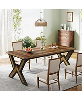 Tribesigns 63" Farmhouse Dining Table for 4