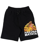 Disney Toddler Boys Mickey Mouse Lion King Pixar Cars Toy Story French Terry 2 Pack Shorts to