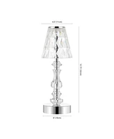 Jonathan Y Lillian Bohemian Classic Acrylic Rechargeable Integrated Led Table Lamp