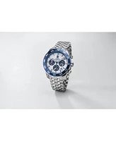 Tommy Hilfiger Men's Chronograph Silver-Tone Stainless Steel Bracelet Watch 41mm