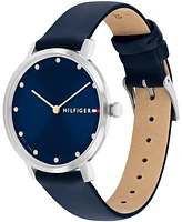 Tommy Hilfiger Women's Quartz Navy Leather Strap Watch 35mm