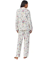 Lauren Ralph Women's Floral Notched-Collar Pajama Set