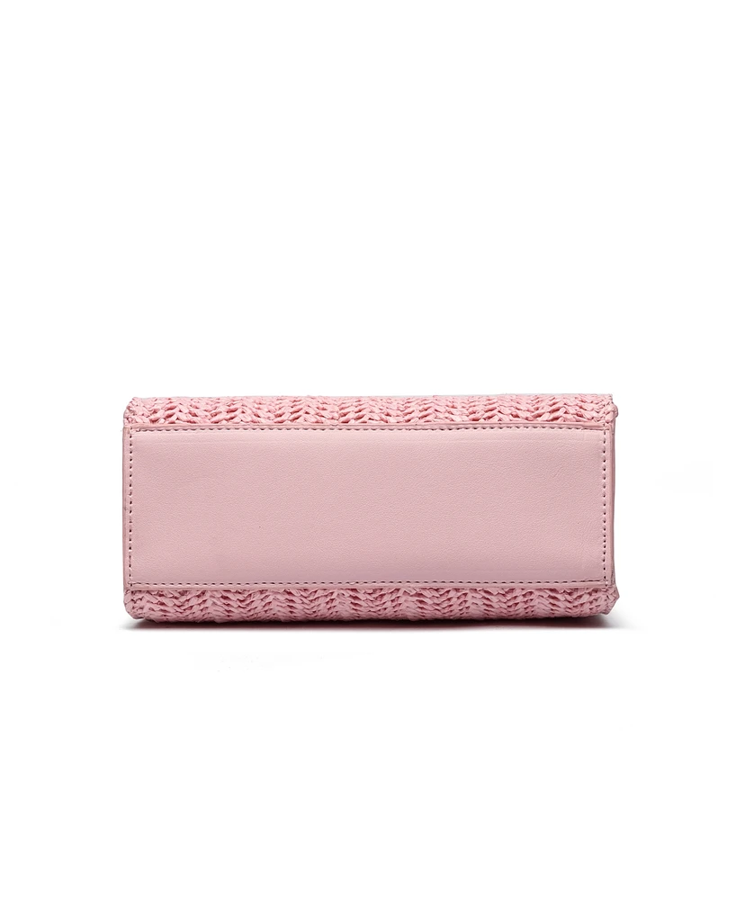 Like Dreams Stella Pastel Straw Crossbody Bag