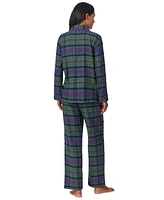 Lauren Ralph Lauren Petite Plaid Notched-Collar Pajama Set