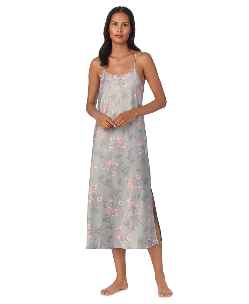 Lauren Ralph Women's Floral Satin Nightgown