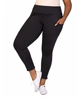 24seven Comfort Apparel Plus Ankle Leggings with Side Pocket