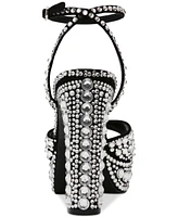 Steve Madden Women's Assured Rhinestone Platform Two Piece Dress Sandals