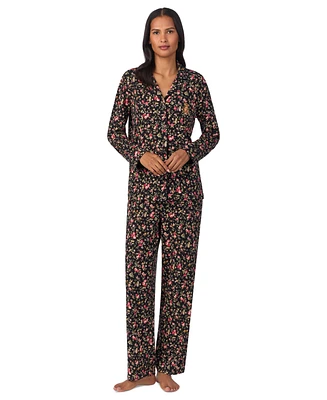 Lauren Ralph Women's Floral Satin Pajama Set