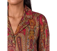 Lauren Ralph Women's Paisley Sateen Pajama Set