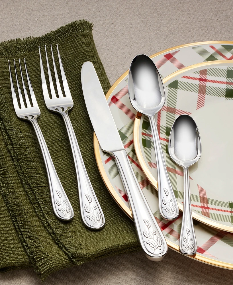 New For 2024! Lenox Holiday 65 Pc. Flatware Set, Service for 12 with Serving Utensils