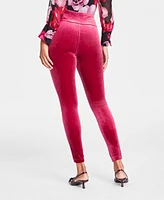 I.n.c. International Concepts Women's Velvet Non-Seam Skinny Leggings, Created For Macy's