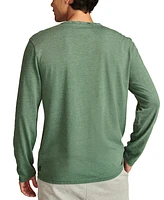 Lucky Brand Men's Long Sleeve Burnout Notch Shirt