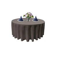 Slickblue Polyester Poplin 132-Inch Round Tablecloth Elegant and Durable for Large Tables