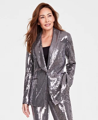 I.n.c. International Concepts Women's Sequin Blazer, Regular & Petite, Created for Macy's