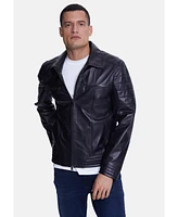 Furniq Uk Men's Fashion Leather Jacket, Nappa Black