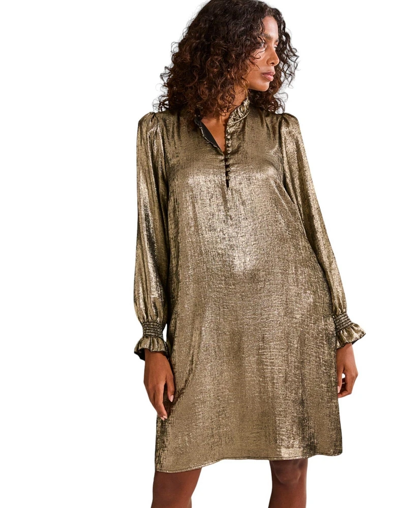 FatFace Women's Silas Metallic Dress