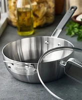 GreenPan X Bobby Flay Stainless Steel 3.57-Quart Chef's Pan with Lid