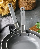 GreenPan X Bobby Flay Nonstick Stainless Steel 8" and 10" Frypan Set