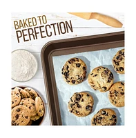 NutriChef Nonstick Cookie Sheet Baking Pan | 2pc Large and Medium Metal Oven Baking Tray Sheet Set - Professional Quality Kitchen Cooking Non